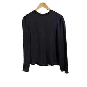 Vince Women's Black Silk Long Sleeve Top Blouse‎ Shirt Sz S #V526712054